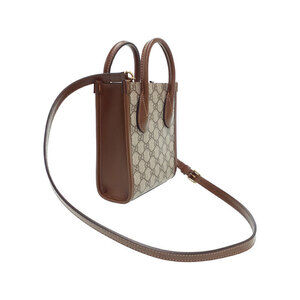 Gucci Interlocking Brown Tote Canvas Supreme Bag GG